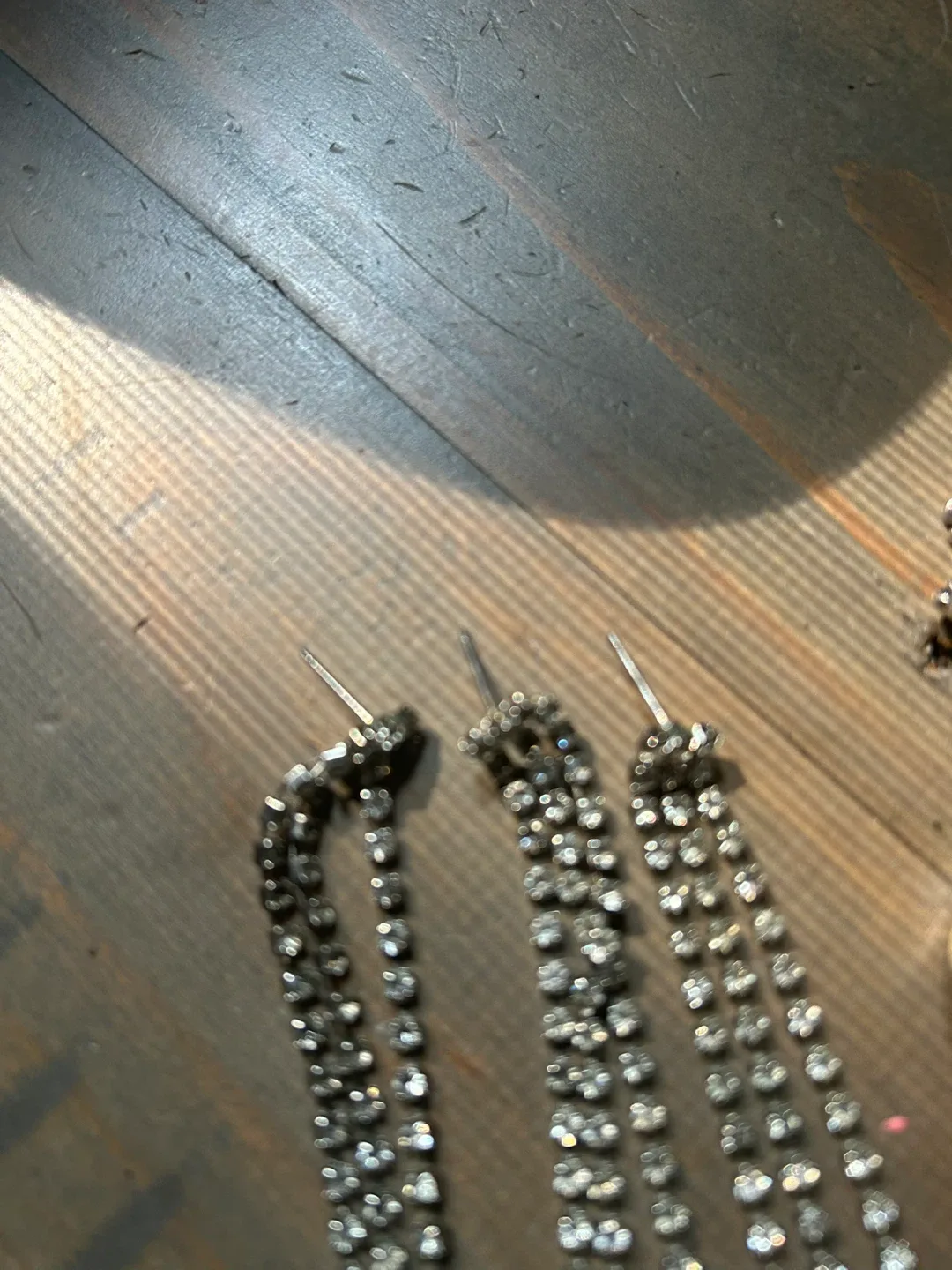 Rhinestone Dangle Earrings & Two Rings image indicator(3)