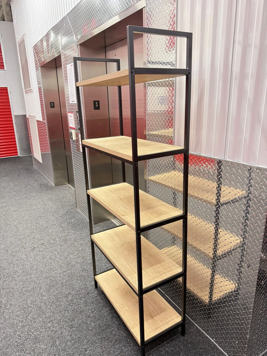 5-Tier Bookshelf - Black Metal Frame - photo 3