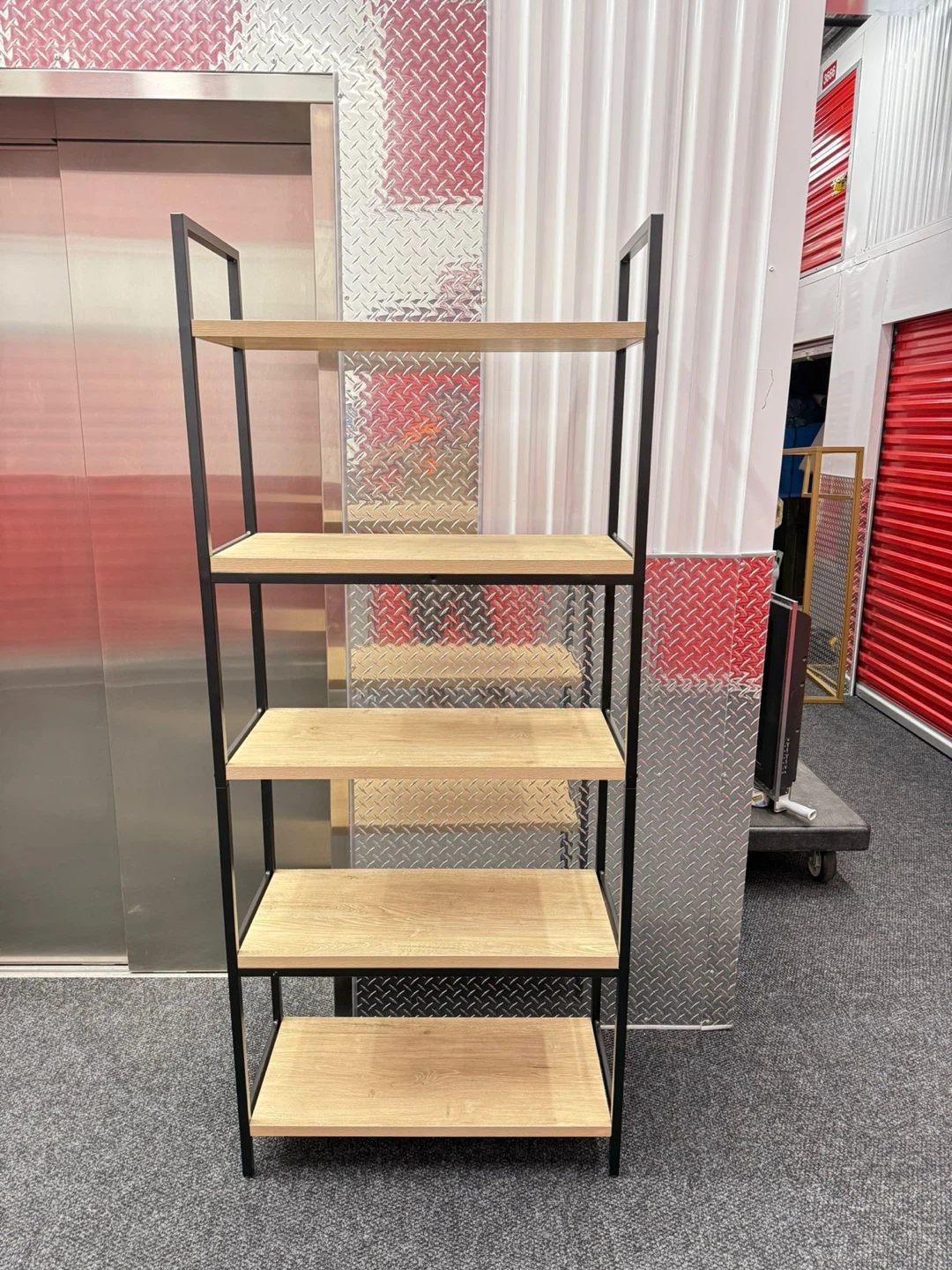 5-Tier Bookshelf - Black Metal Frame - photo 4