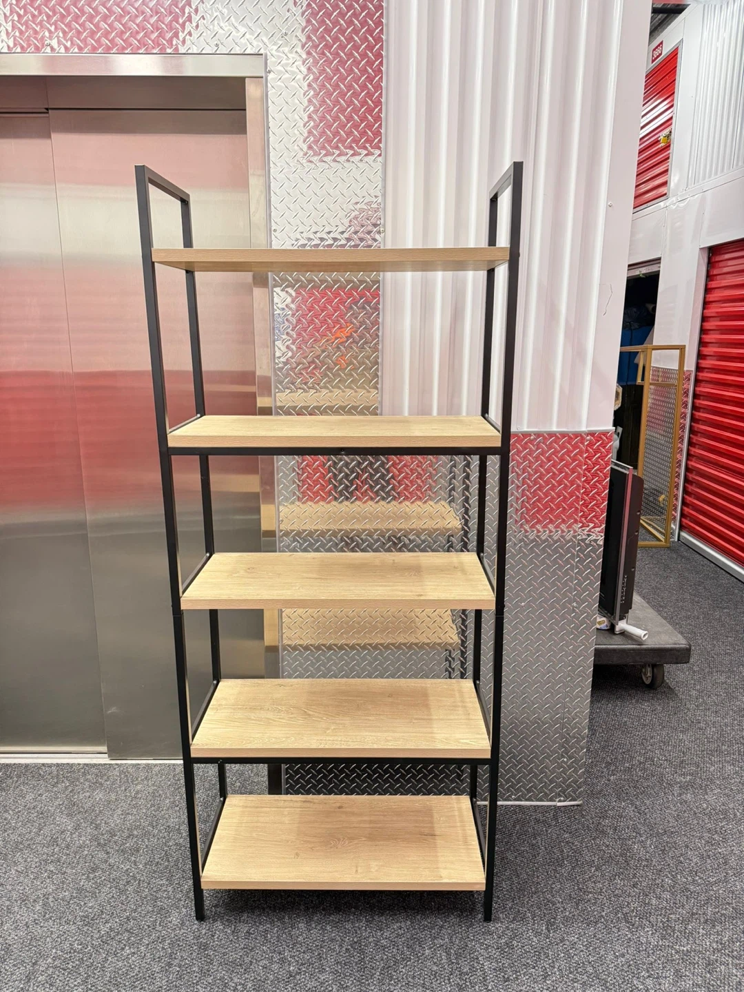 5-Tier Bookshelf - Black Metal Frame - photo 2