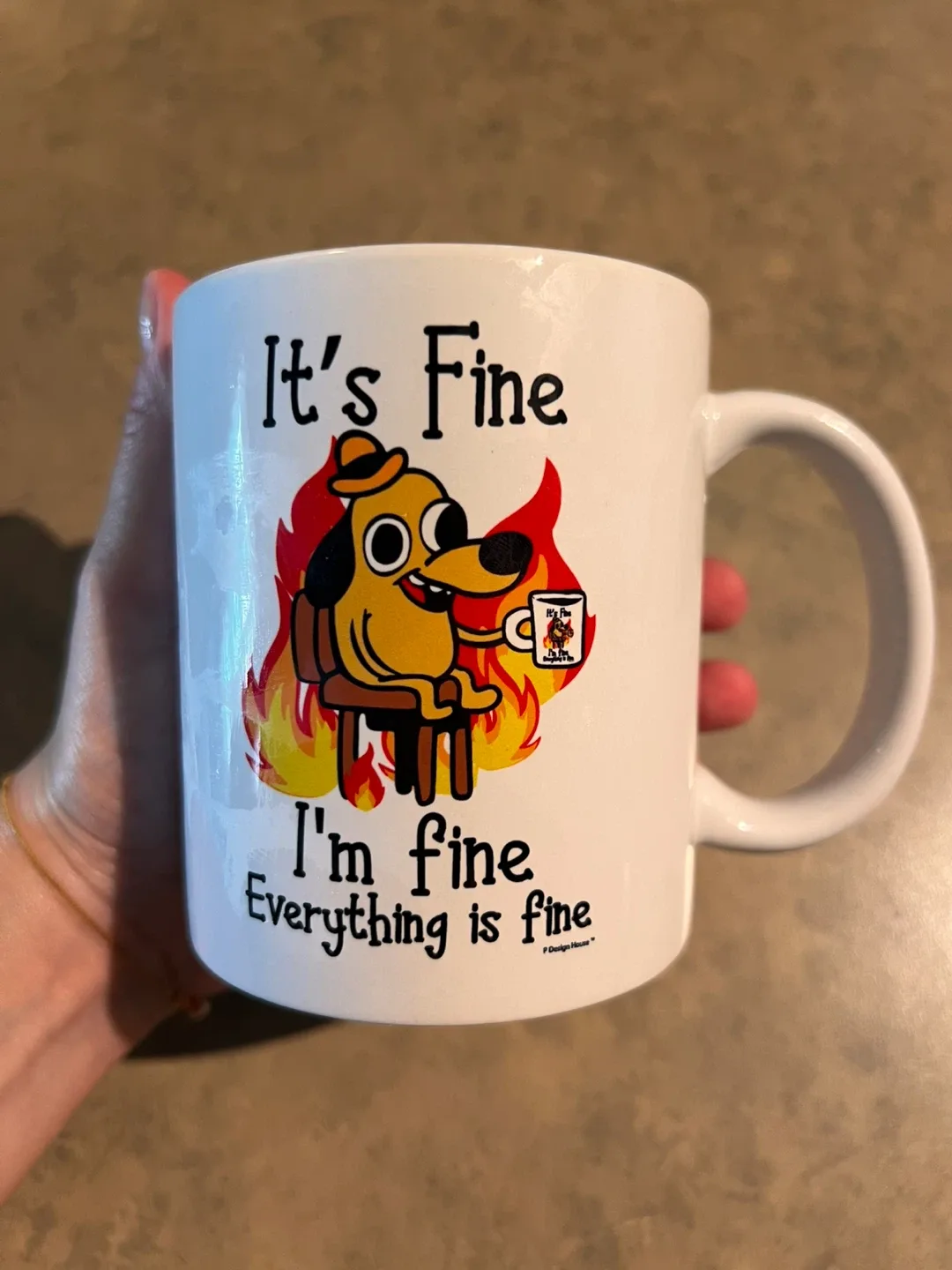 "It's Fine" Dog Meme Coffee Mug thumbnail