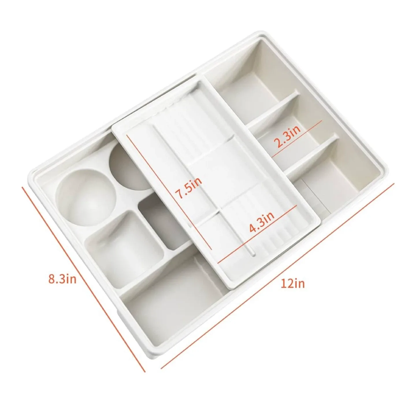 White Drawer Organizer Tray image indicator(2)