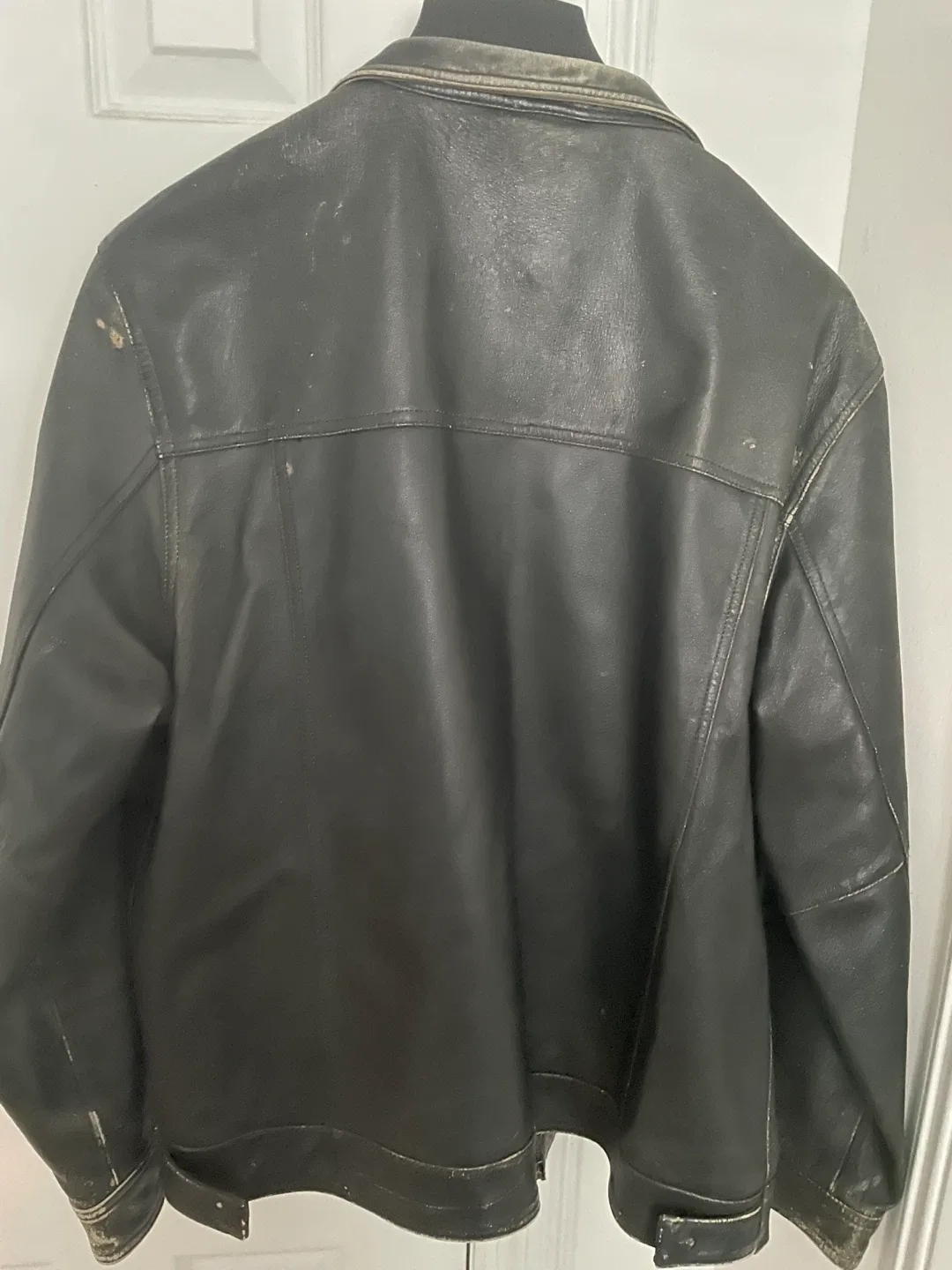 Janero Black Leather Jacket thumbnail