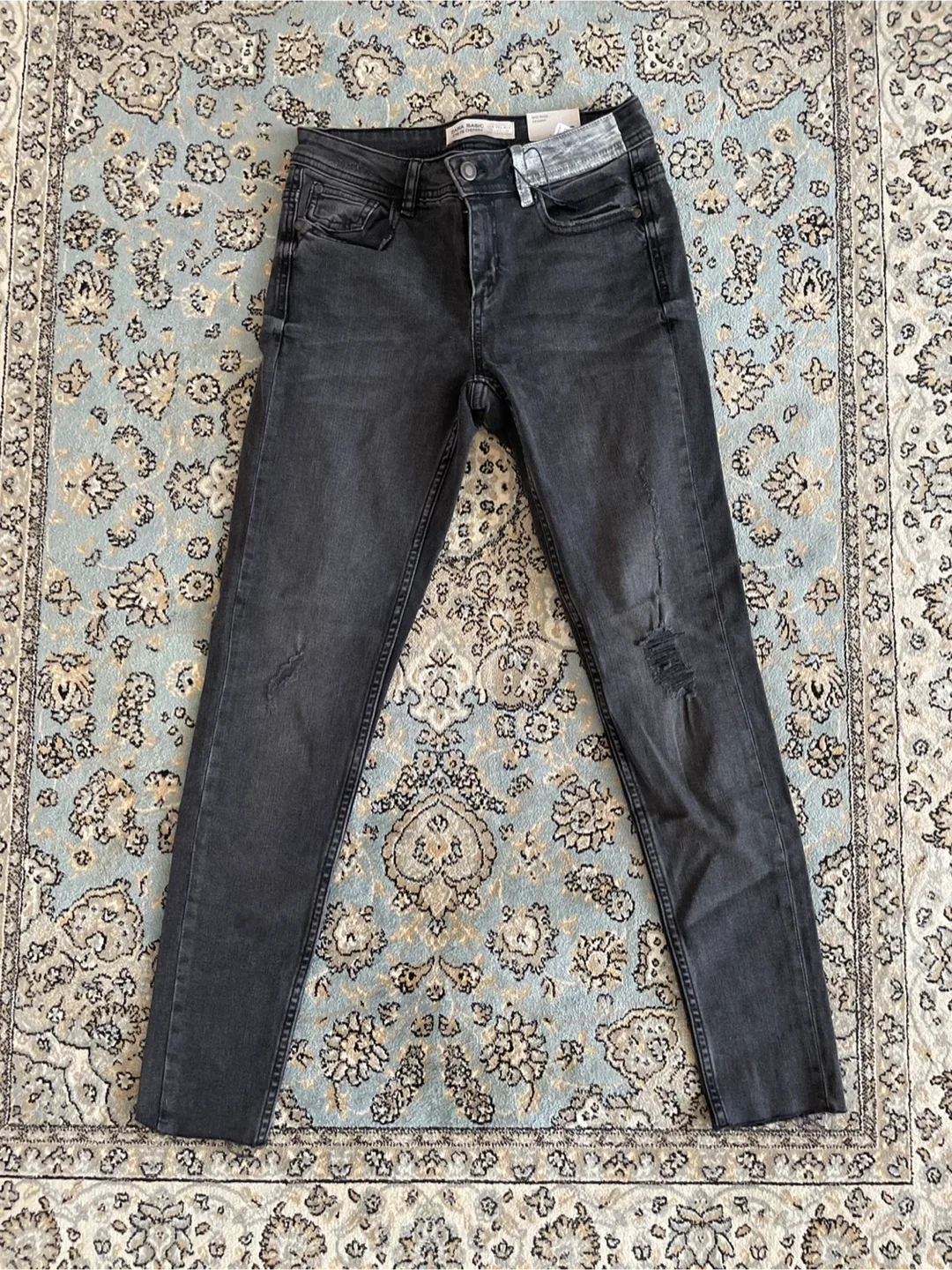 NWT Zara Basic Z1975 Denim Mid Rise Skinny Jeans - Size 36 thumbnail