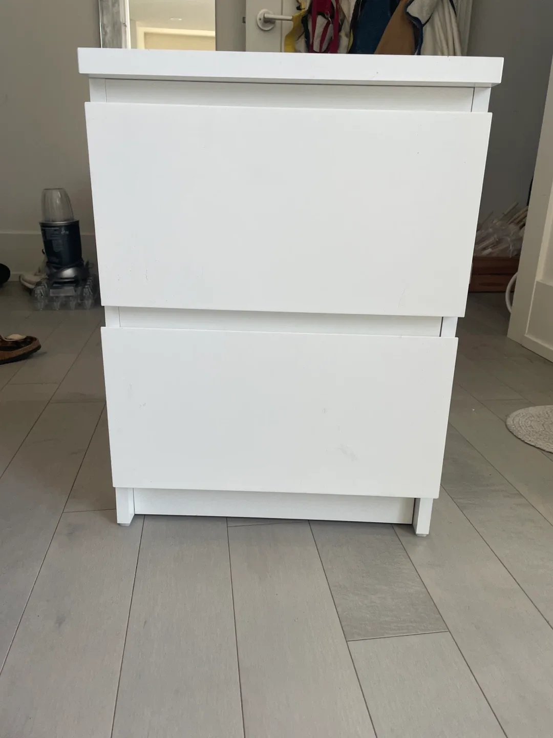 IKEA White 2-Drawer Nightstand thumbnail