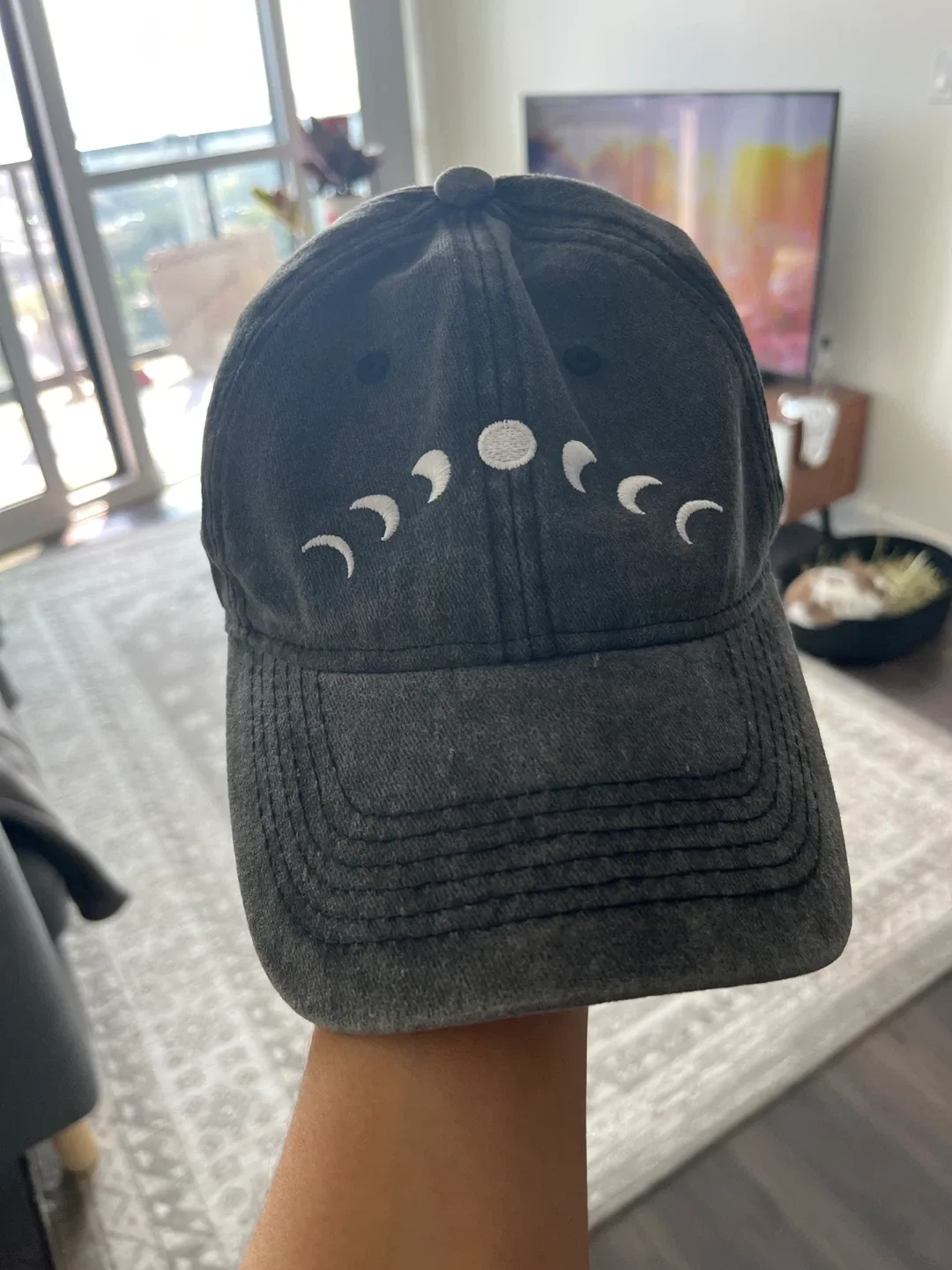 Grey Phases of the Moon Baseball Cap