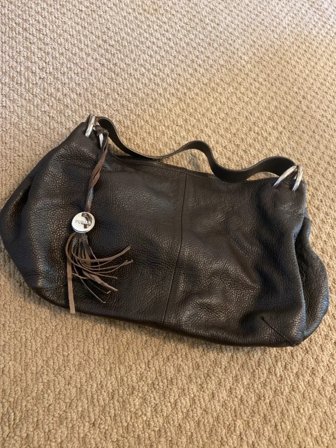 Furla Leather Hobo Bag - Brown thumbnail