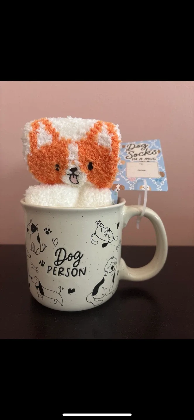 Dog Socks in a Mug Gift Set (Size 6-8.5)
