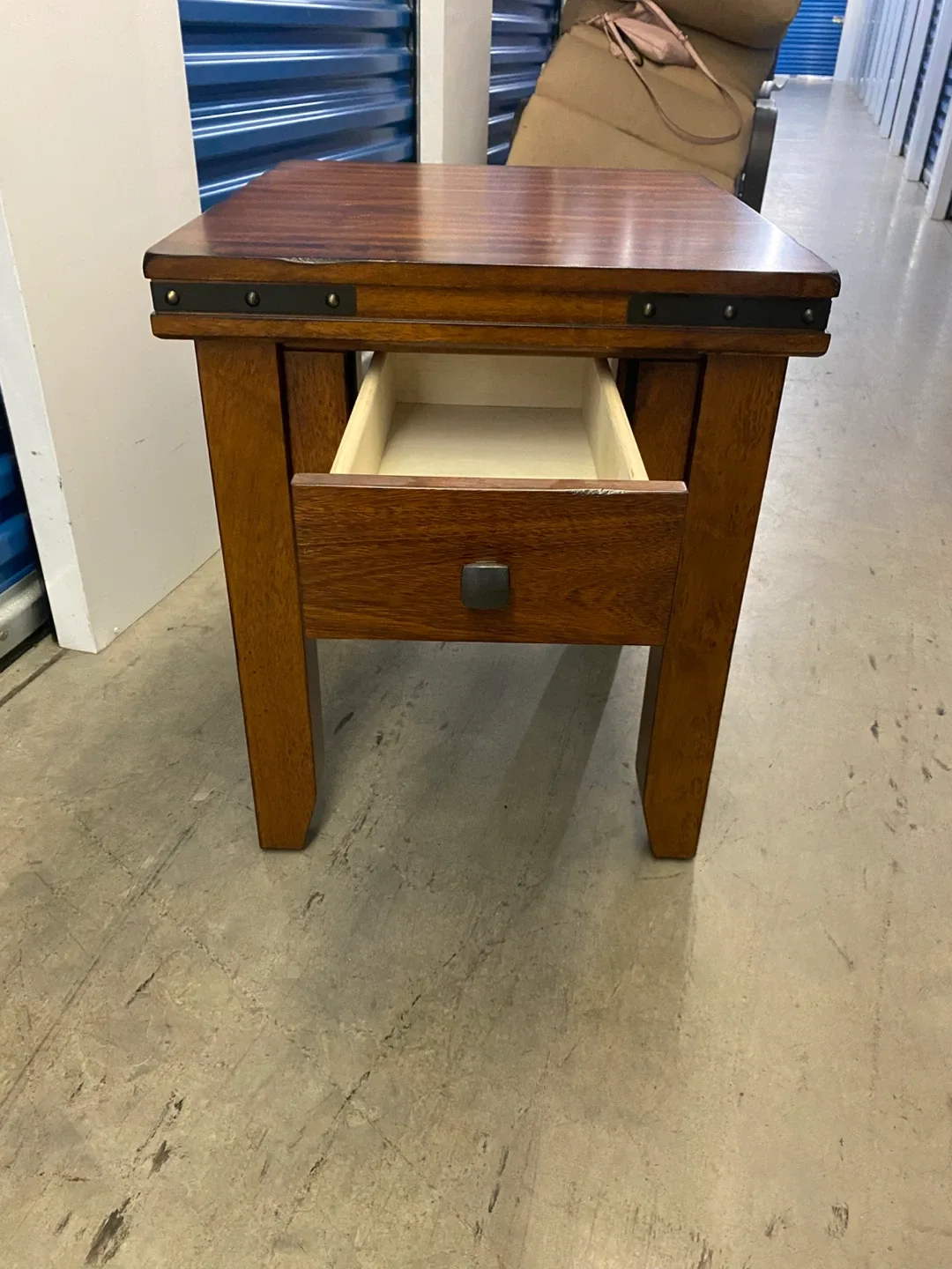 Wood End Table with Drawer image indicator(2)