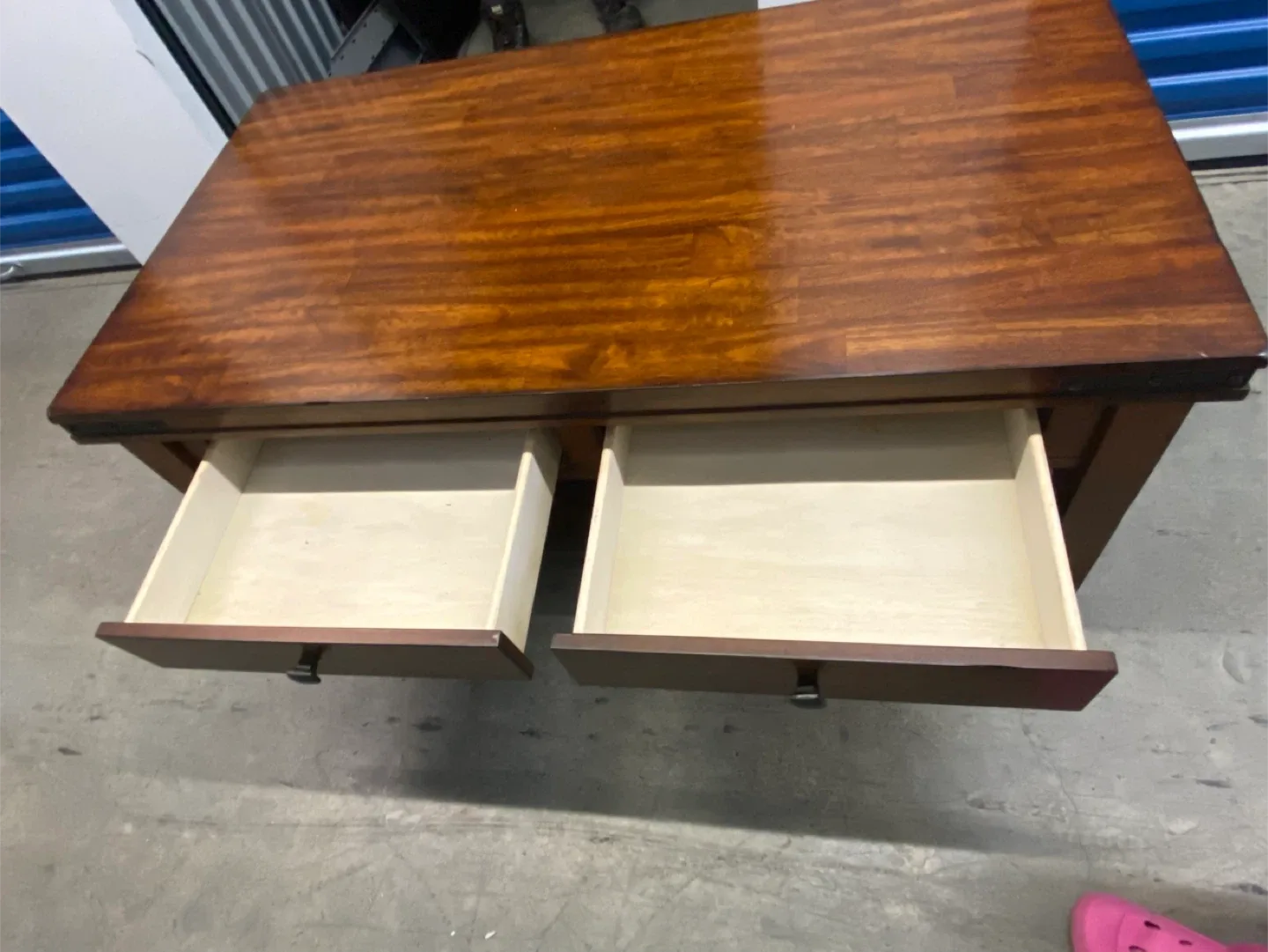 Wood Coffee Table with Drawers image indicator(2)