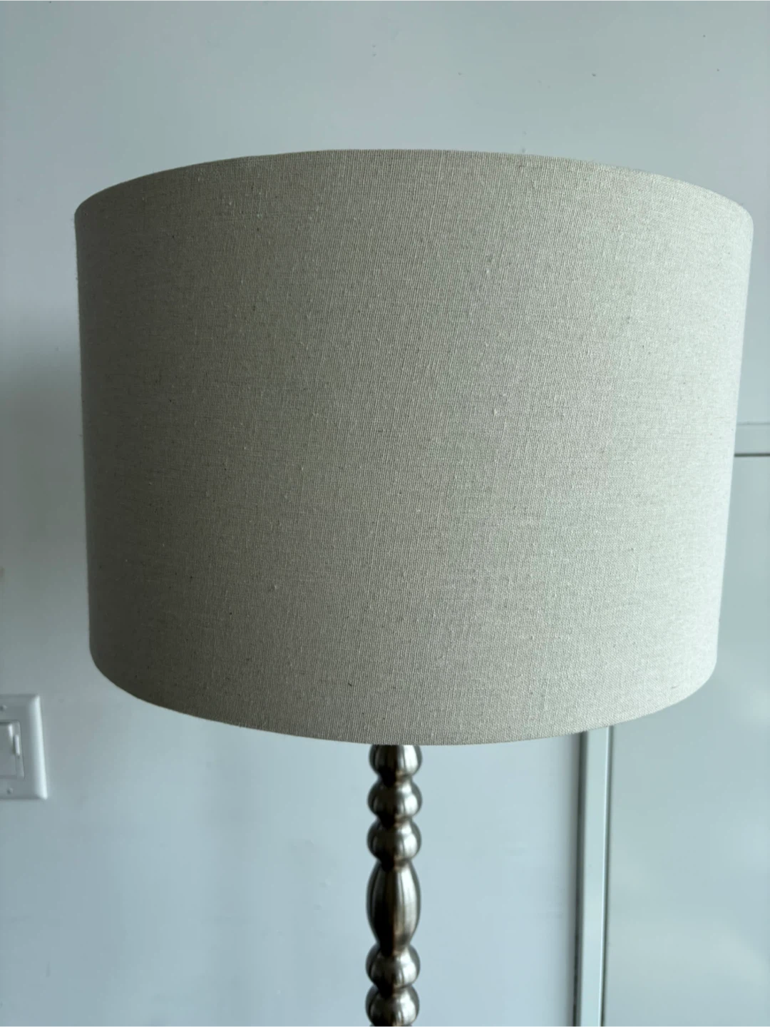 Floor Lamp - Beige Shade, Silver Base - photo 3