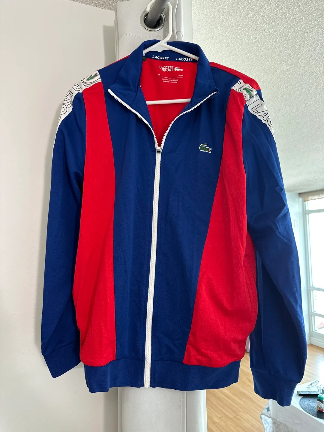 Lacoste Sport Red & Blue Jacket - Size M thumbnail