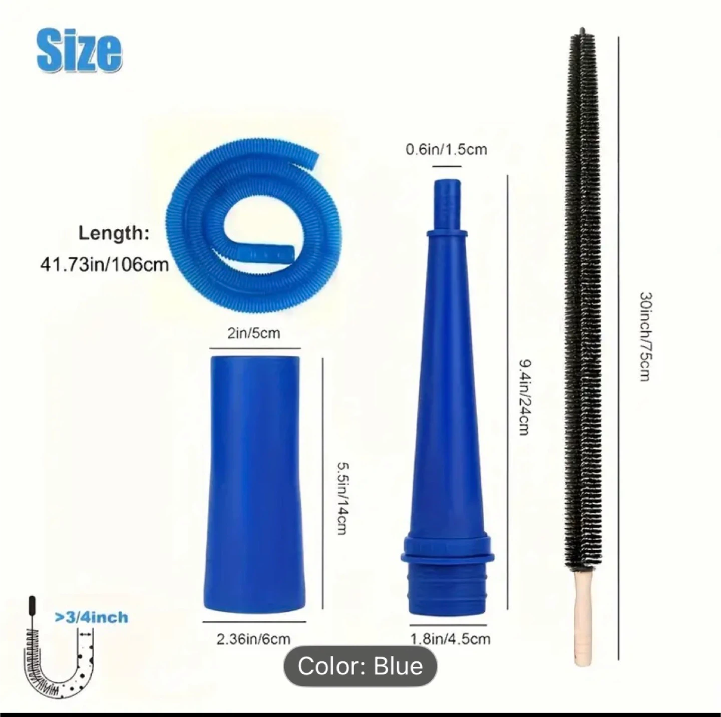 Blue Dryer Lint Brush & Vacuum Attachment - photo 3