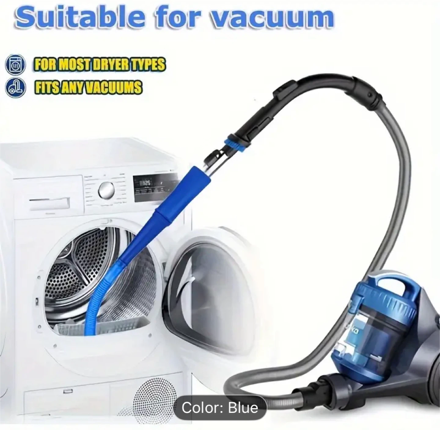 Blue Dryer Lint Brush & Vacuum Attachment - photo 2