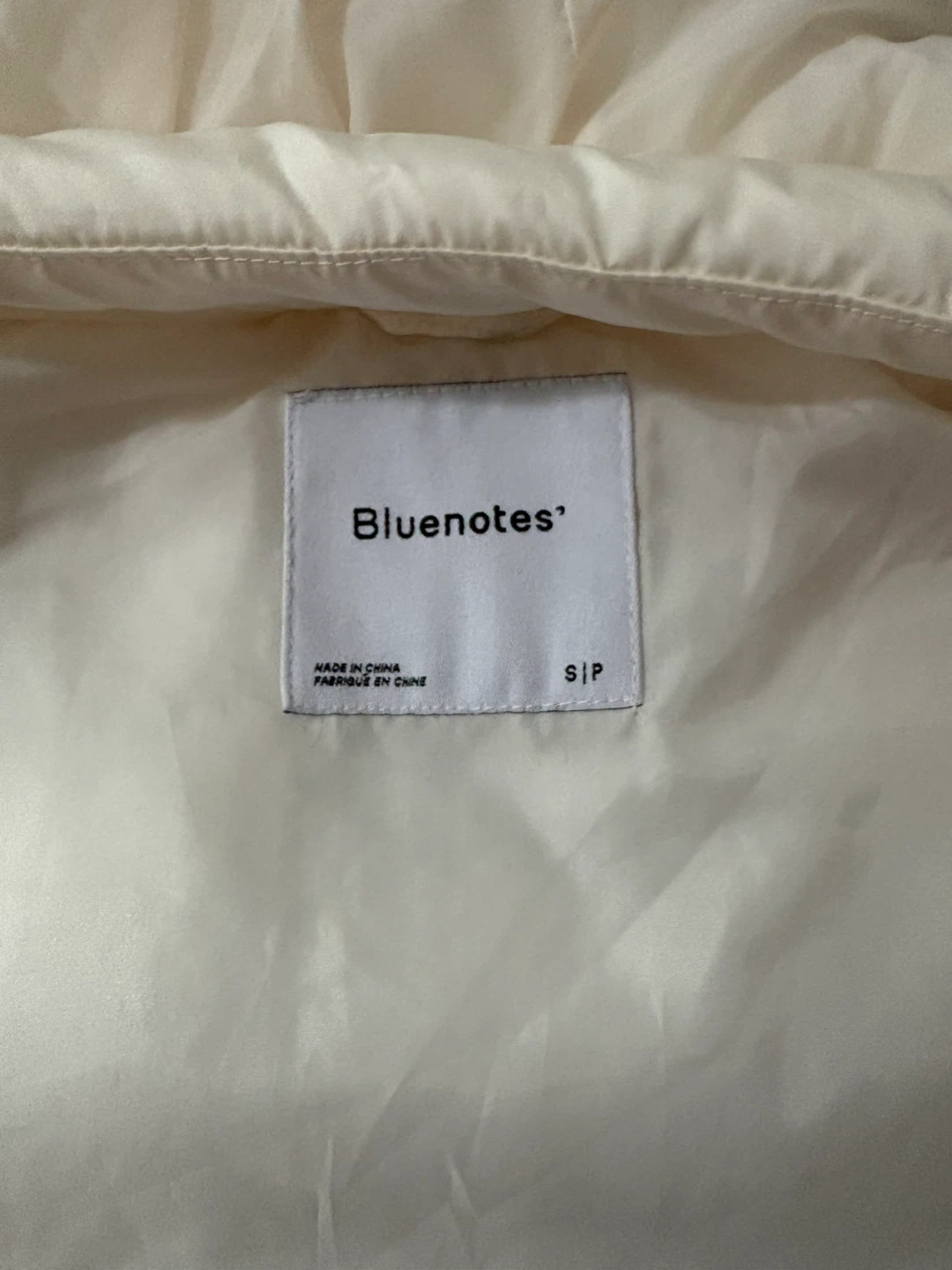 Bluenotes Cream Puffer Vest - Size S - photo 3