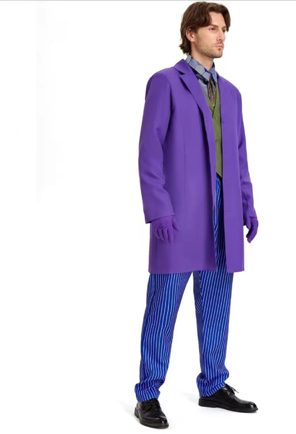 Men's Classic Purple Clown Costume - 7 Pcs Deluxe - photo 2