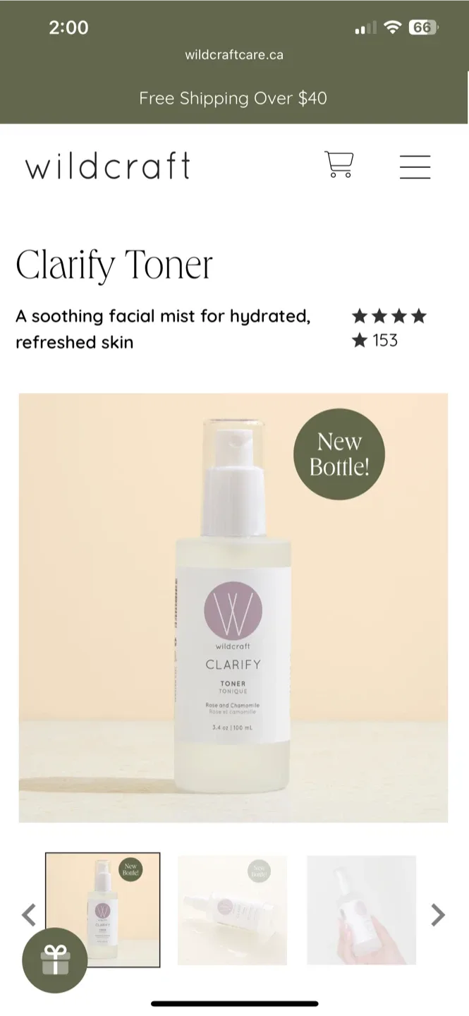 Brand new Wildcraft clarify Toner bergamot and rose thumbnail