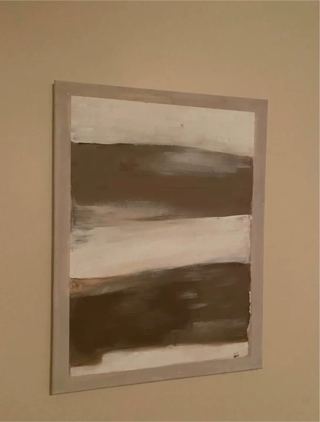 Abstract Brown & White Framed Wall Art thumbnail