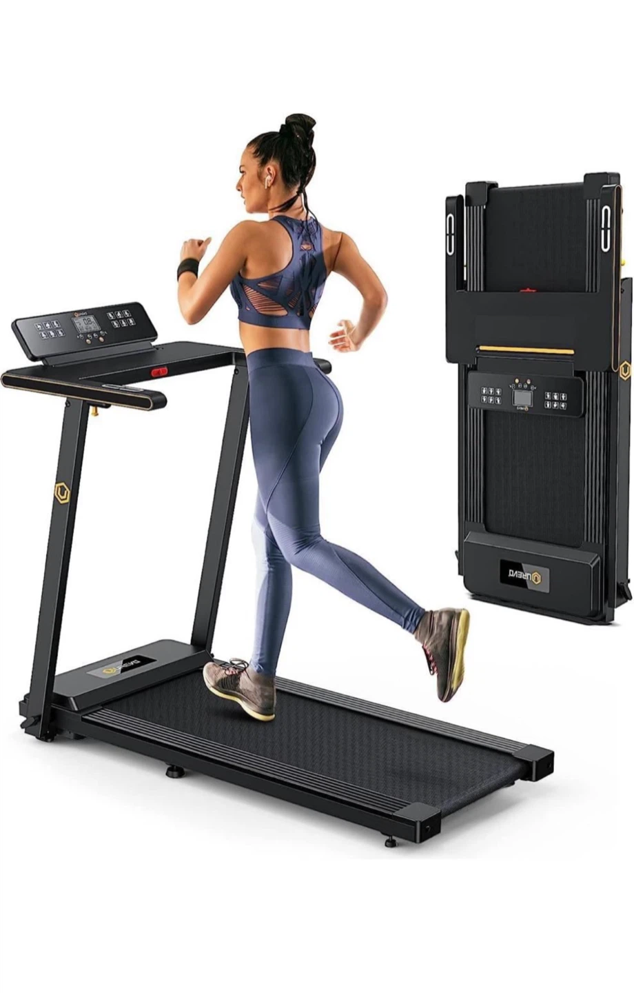 Brand New Urevos Folding Treadmill with Adjustable Monitor