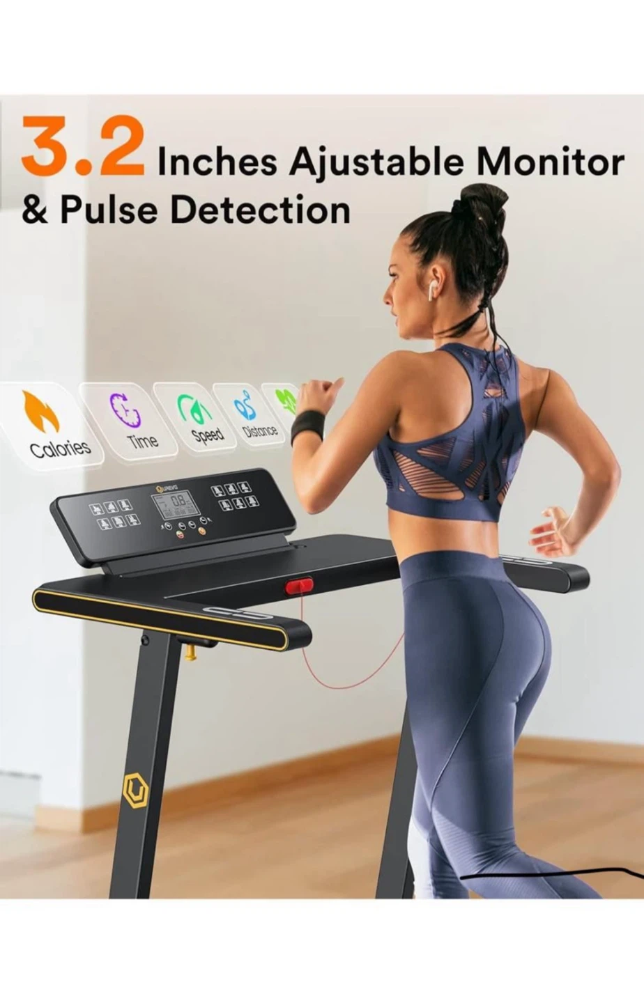 Brand New Urevos Folding Treadmill with Adjustable Monitor - photo 5