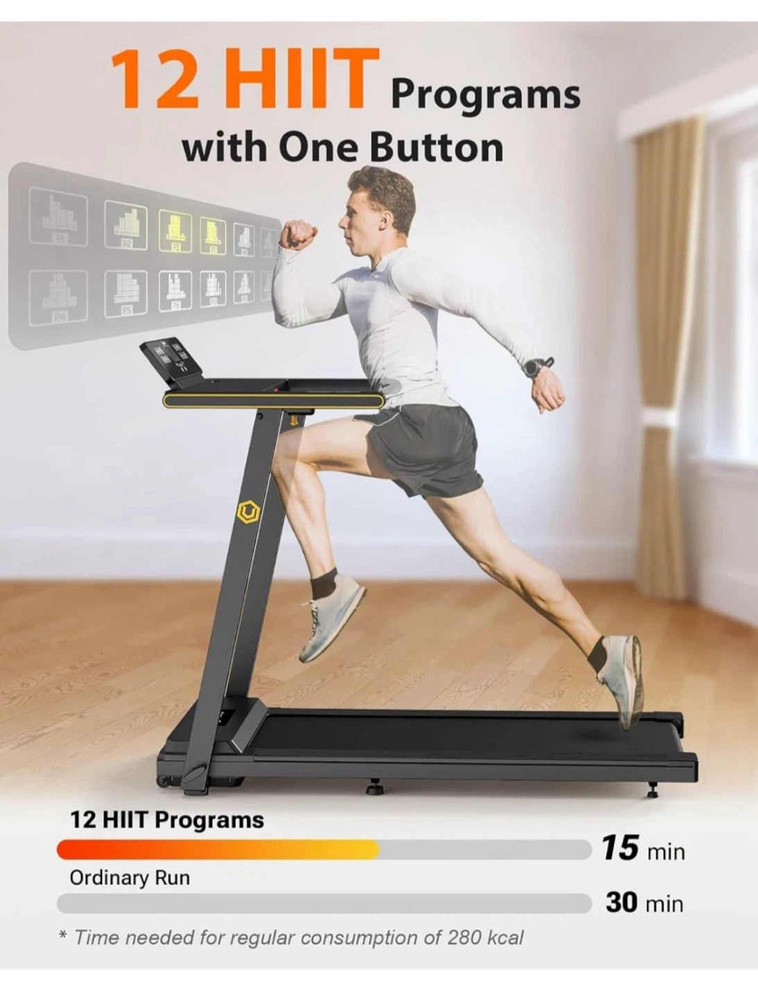 Brand New Urevos Folding Treadmill with Adjustable Monitor - photo 2