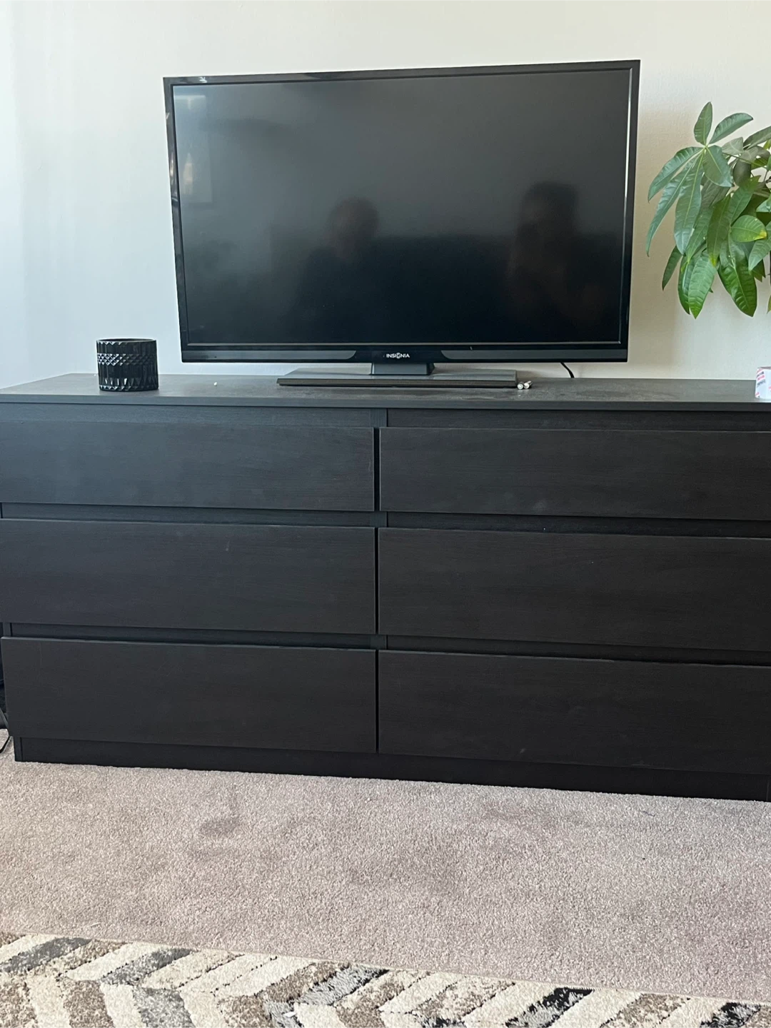 Dark Brown 6-Drawer Dresser