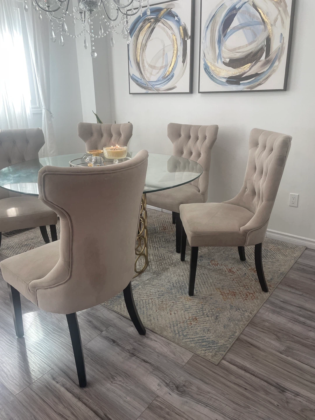 6 Dining Chairs - ruffled Champlain Colour $100 for all - photo 3