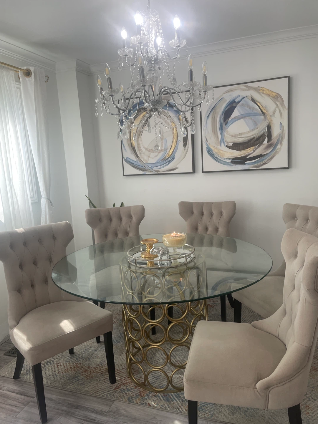 6 Dining Chairs - ruffled Champlain Colour $100 for all - photo 4