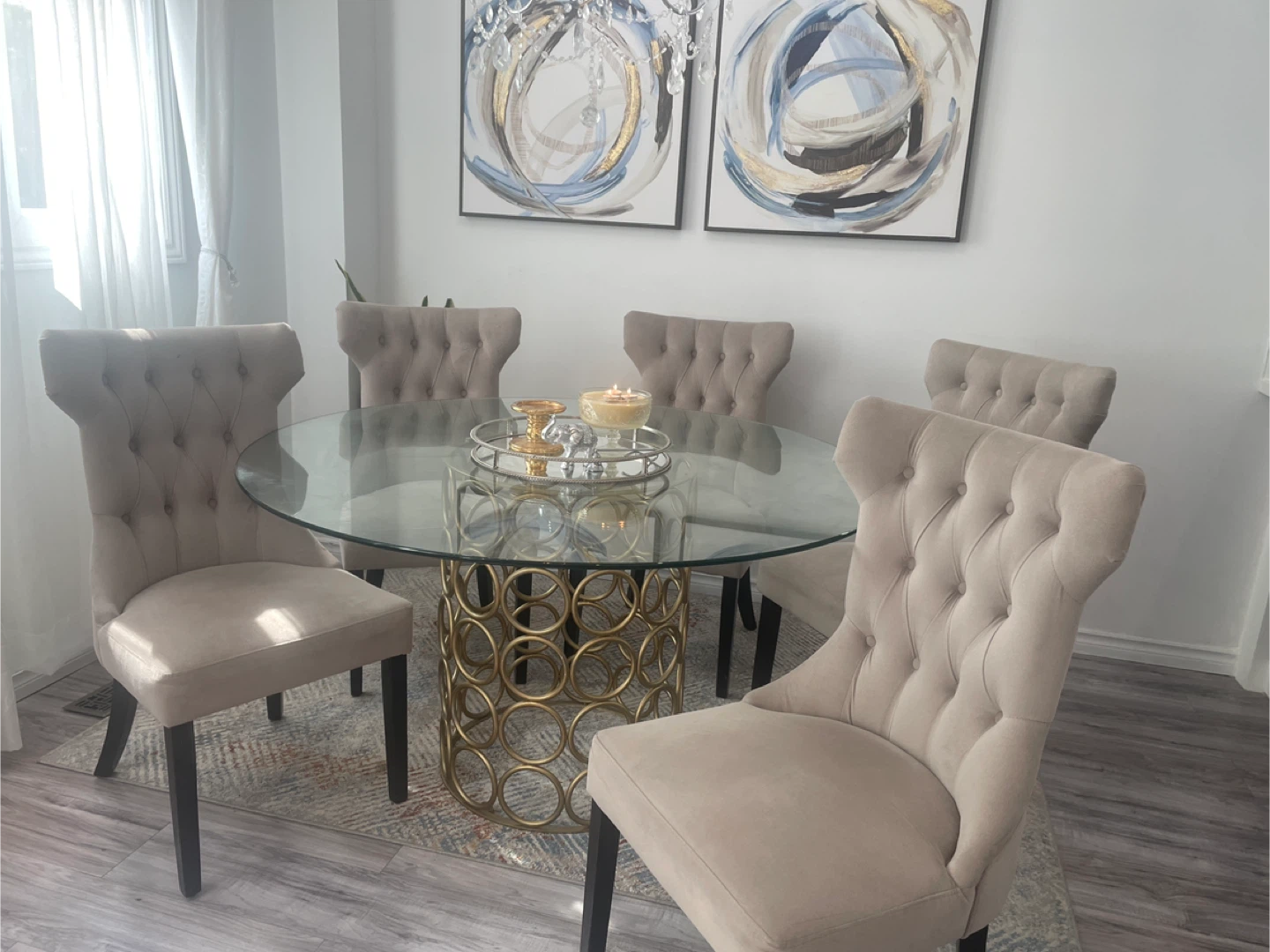 6 Dining Chairs - ruffled Champlain Colour $100 for all - photo 2