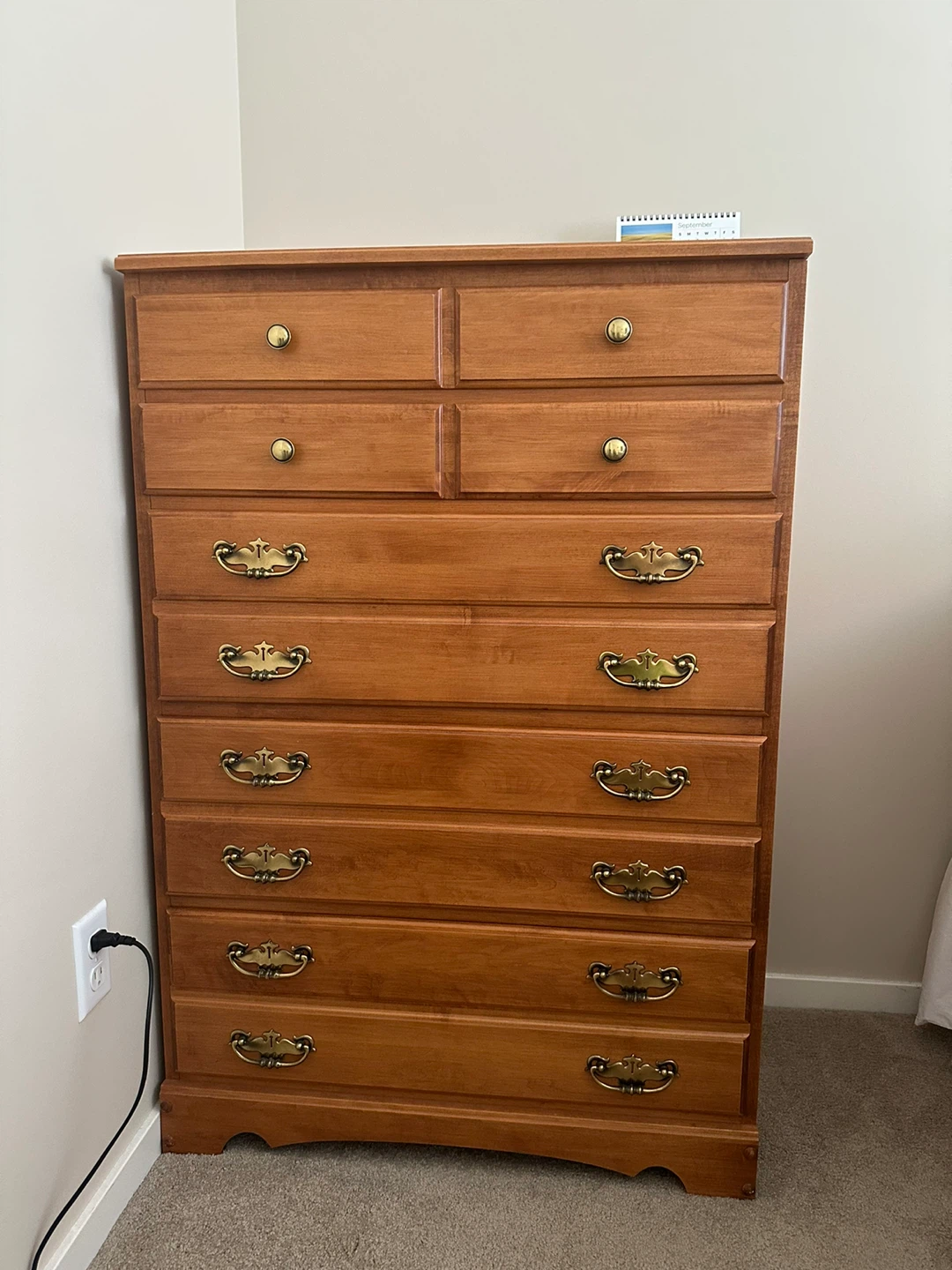 Wooden Tallboy Dresser