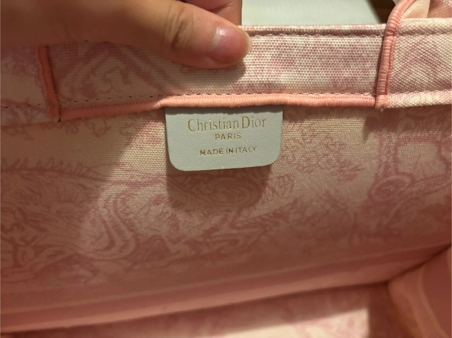 Christian Dior Pink Book Tote Bag image indicator(4)
