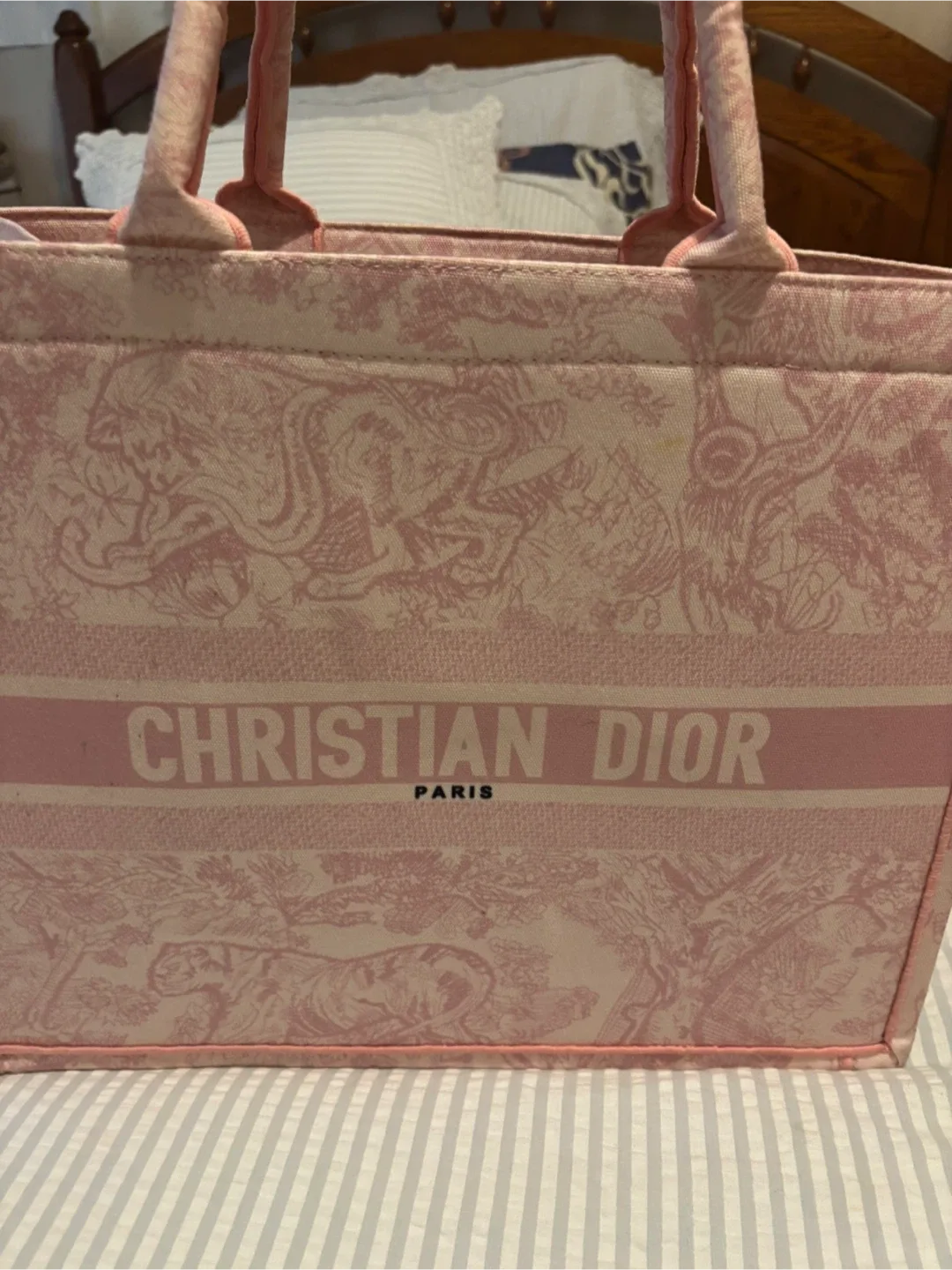Christian Dior Pink Book Tote Bag image indicator(2)