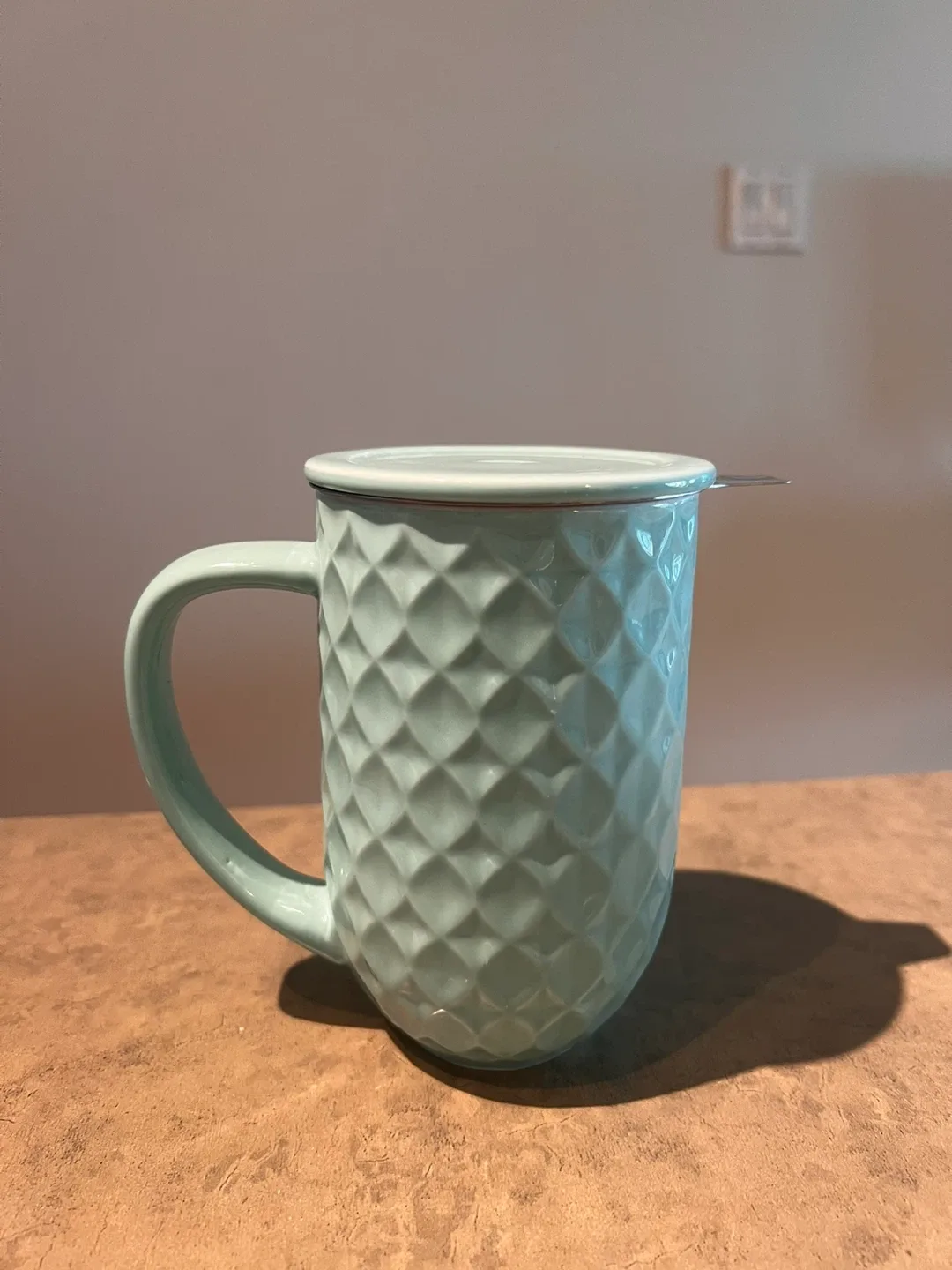 DAVIDsTEA Mug with Infuser and Lid - Teal thumbnail