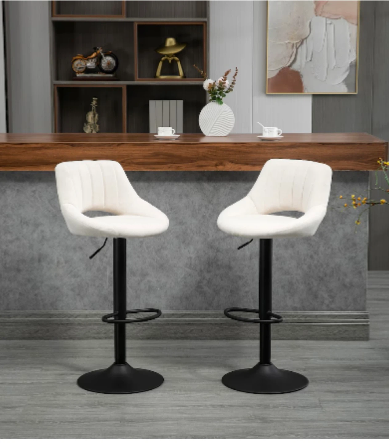 New /assembled  360 swivel bar stools(pair) $100 price firm - photo 2
