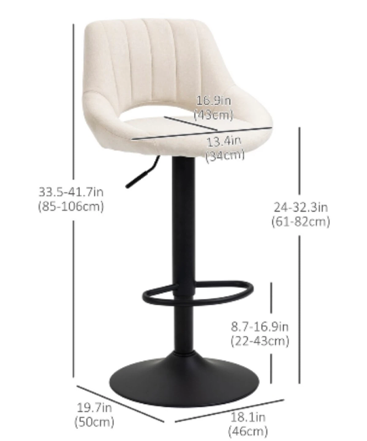 New /assembled  360 swivel bar stools(pair) $100 price firm - photo 3