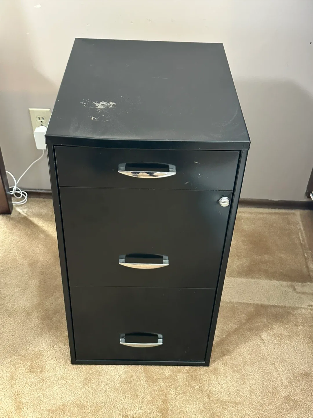 Black 3-Drawer Filing Cabinet thumbnail