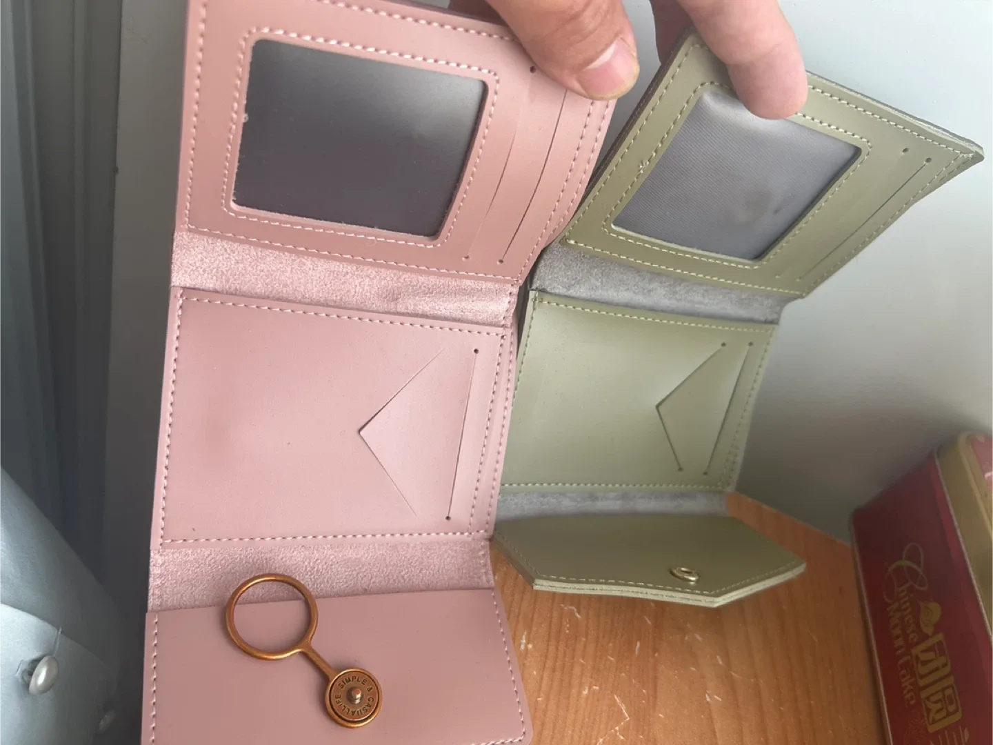 Cute Card Holder Wallet - Green & Pink image indicator(2)