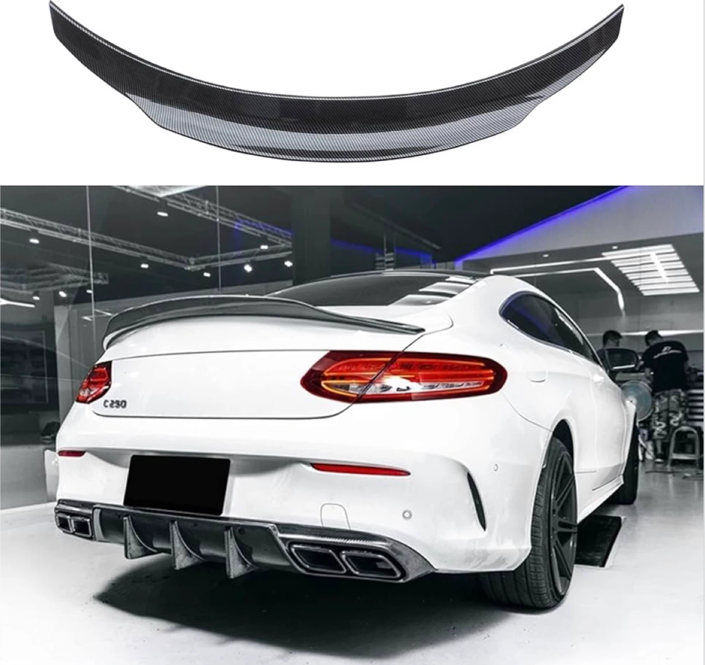 Rear Wing/Spoiler Fits for Mercedes Benz 2015-2022 W205 - photo 5
