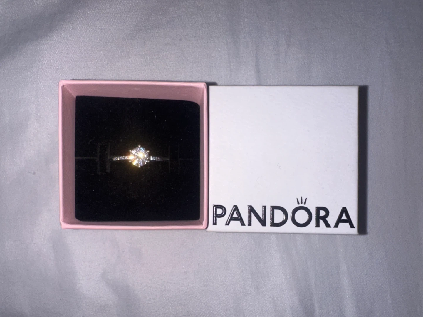 Pandora Clear Sparkling Crown Solitaire Ring