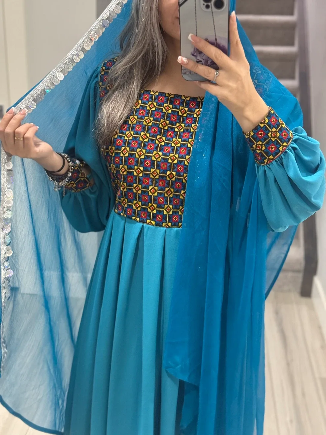 Afghan Dress, Teal image indicator(3)
