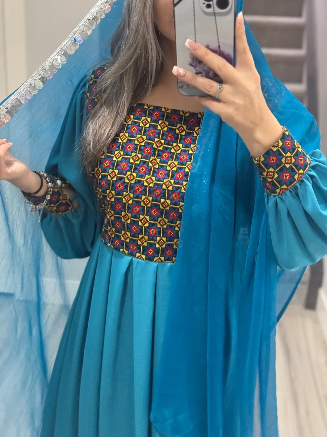 Afghan Dress, Teal image indicator(2)