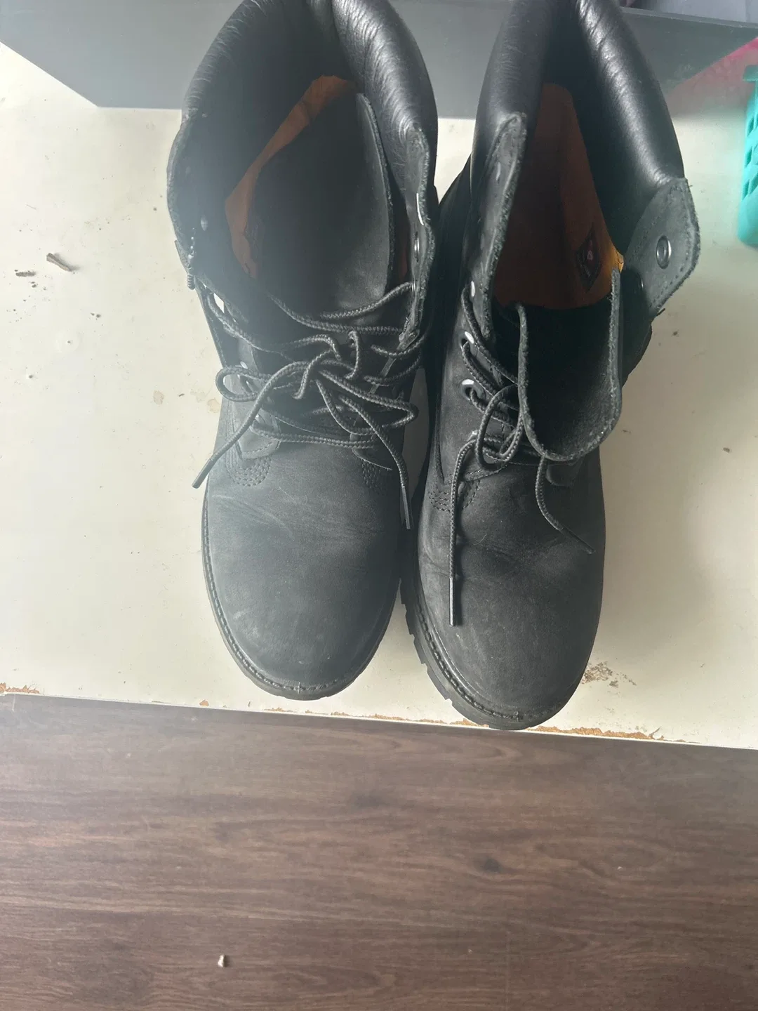 Timberland Black Boots Size 7.5 image indicator(2)