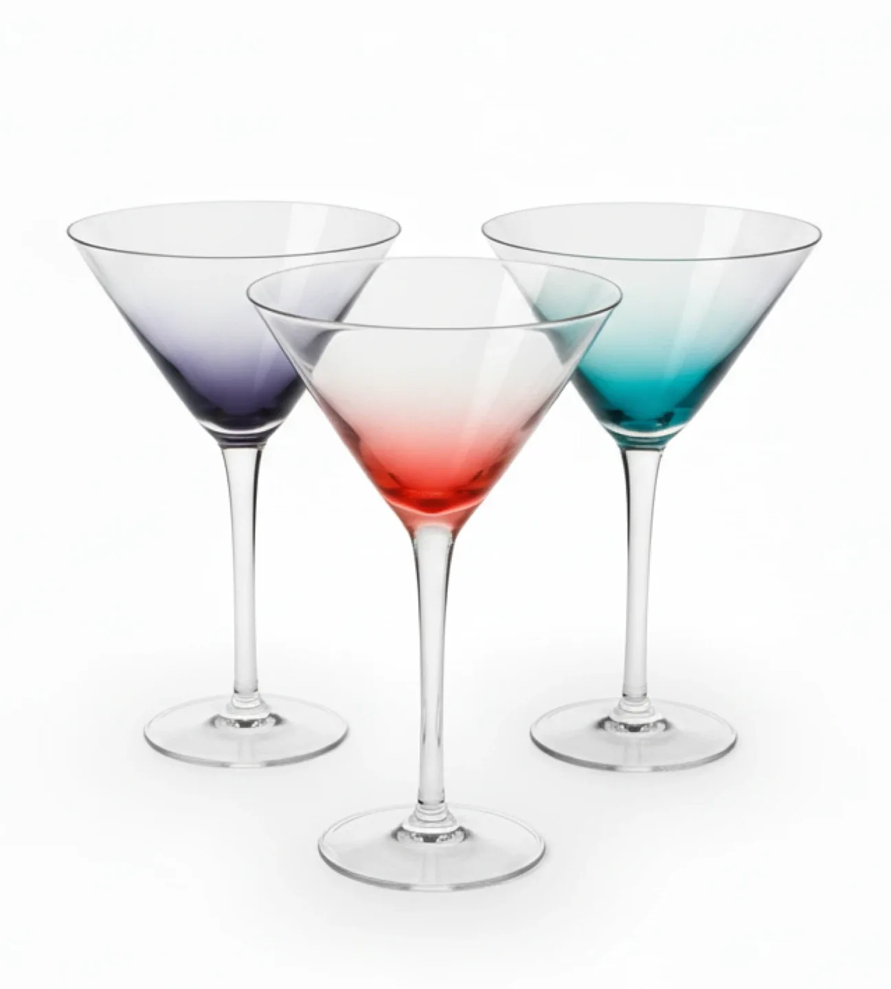 Colorful Martini Glasses (Set of 3) thumbnail