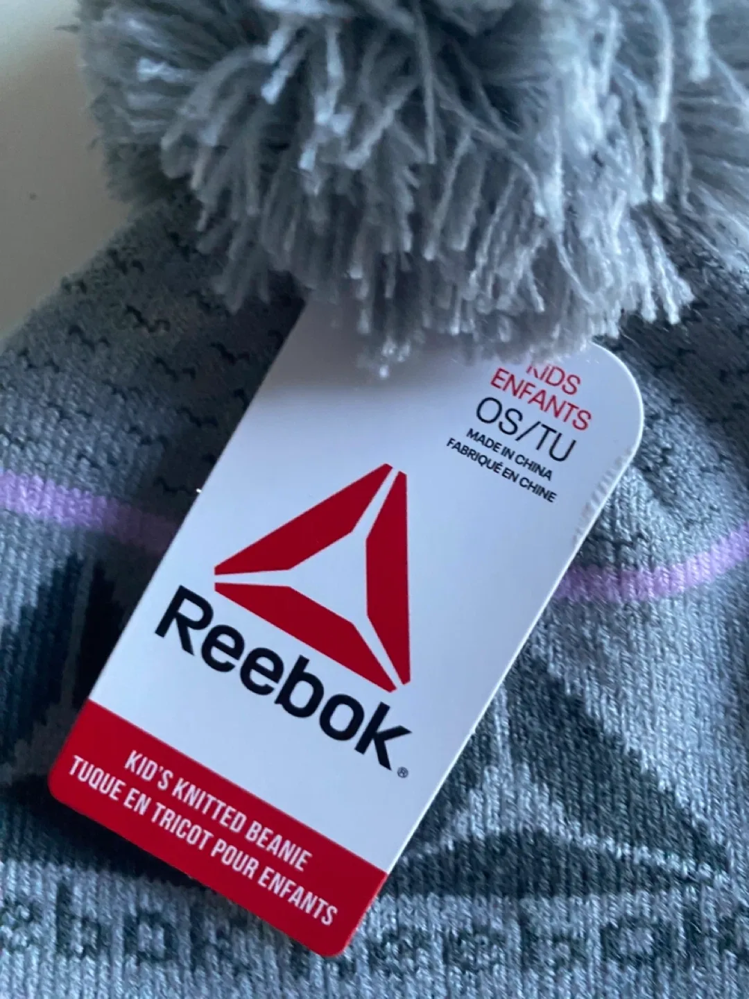 New Reebok Kids Knitted Beanie  Hat OS/TU image indicator(2)