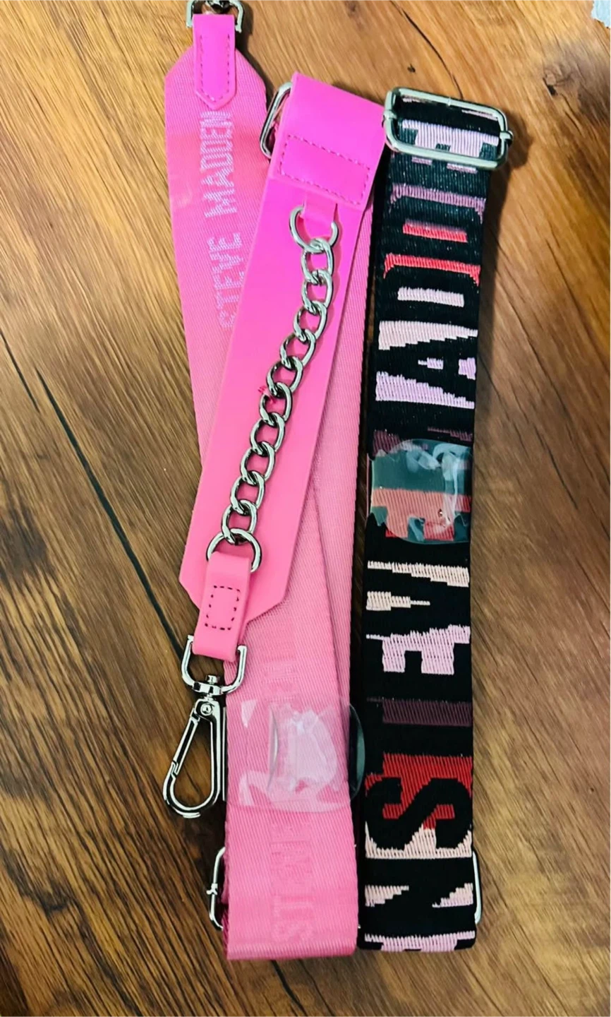 Steve Madden Bag Straps - Pink & Black