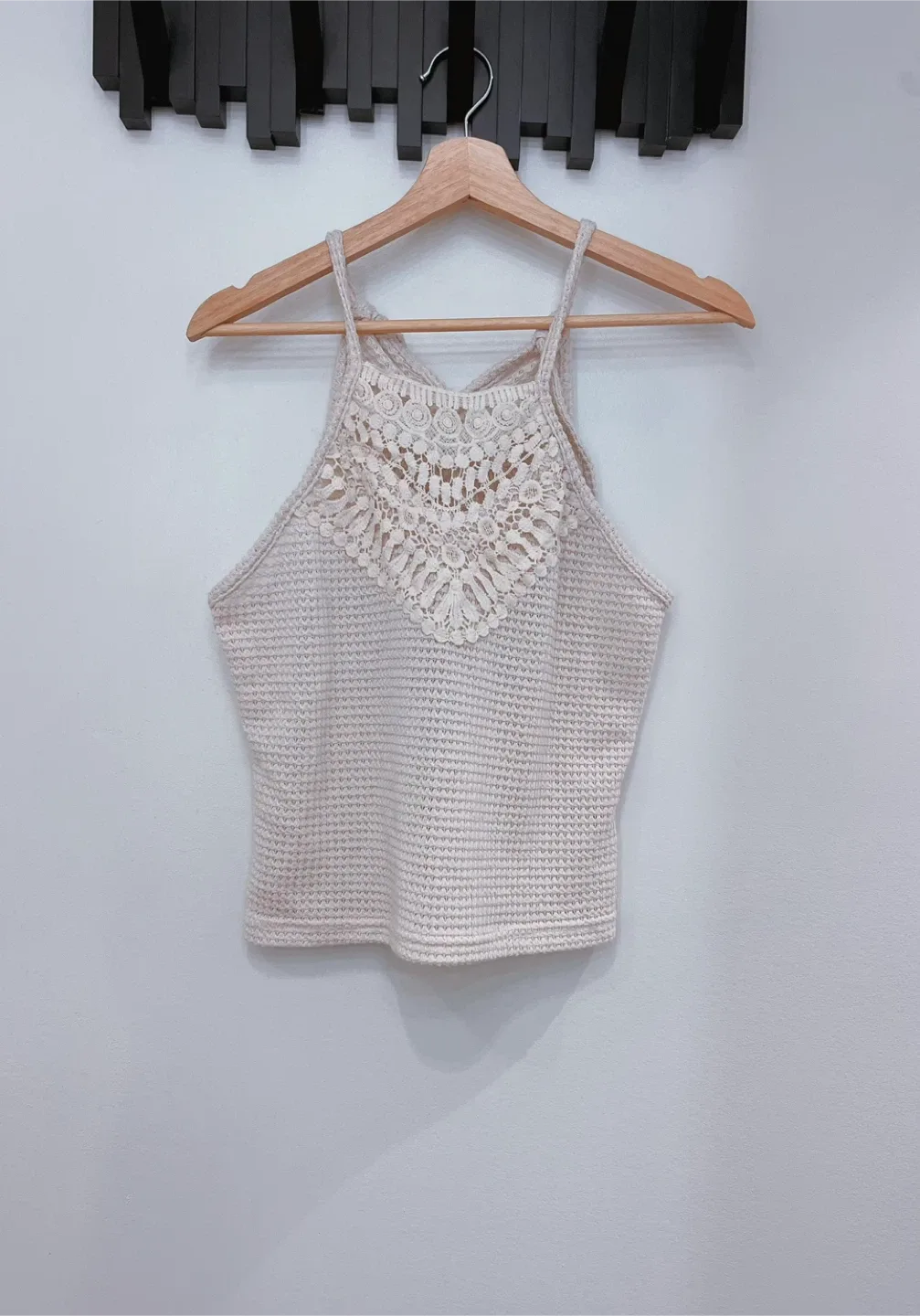 Cream Halter Top - Size L thumbnail