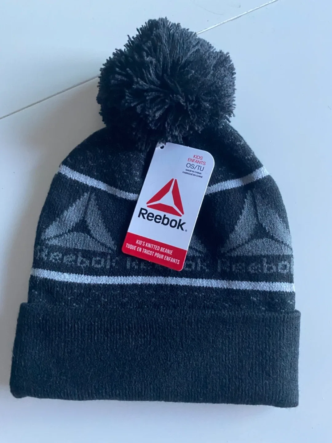 New Reebok Kids Knitted Beanie - OS/TU thumbnail
