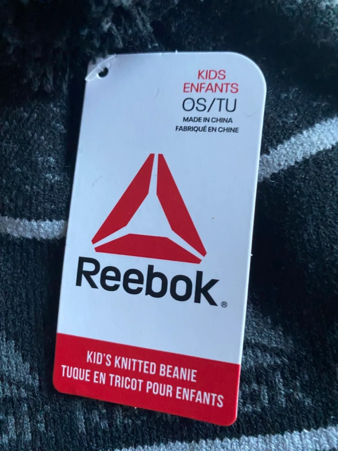 New Reebok Kids Knitted Beanie  Hat - OS/TU image indicator(3)