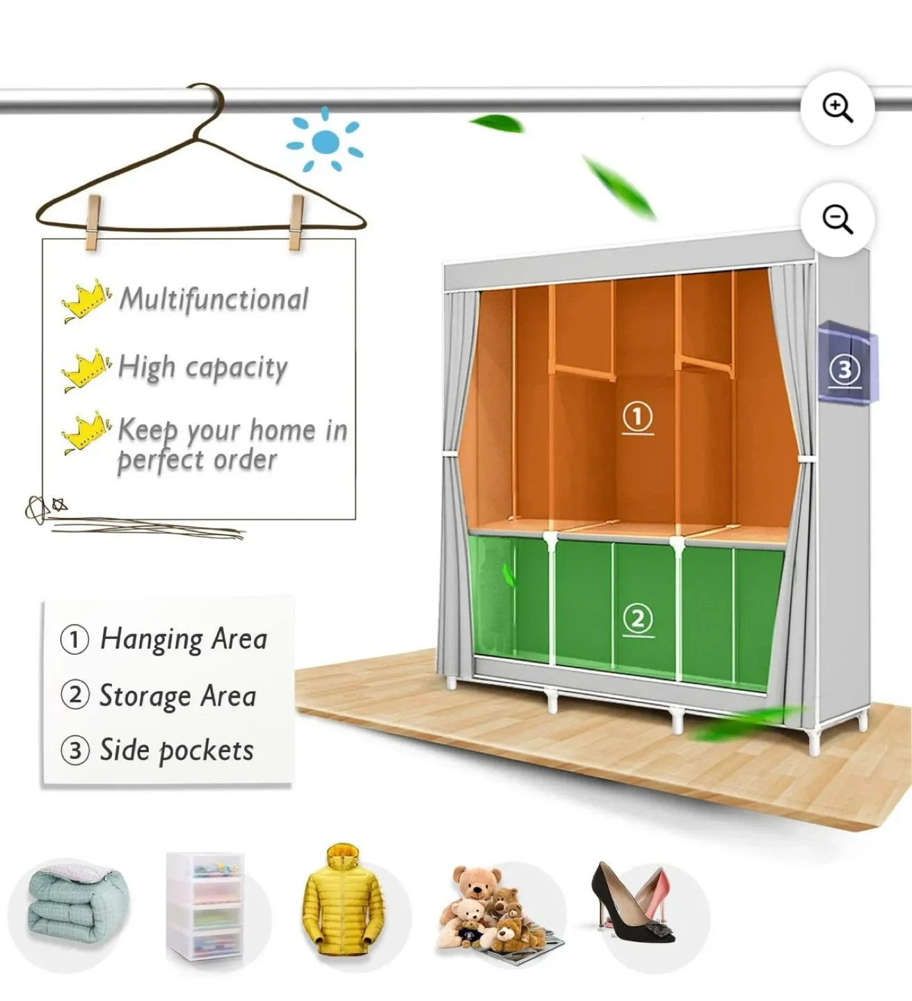 Portable Wardrobe Closet Organizer image indicator(6)