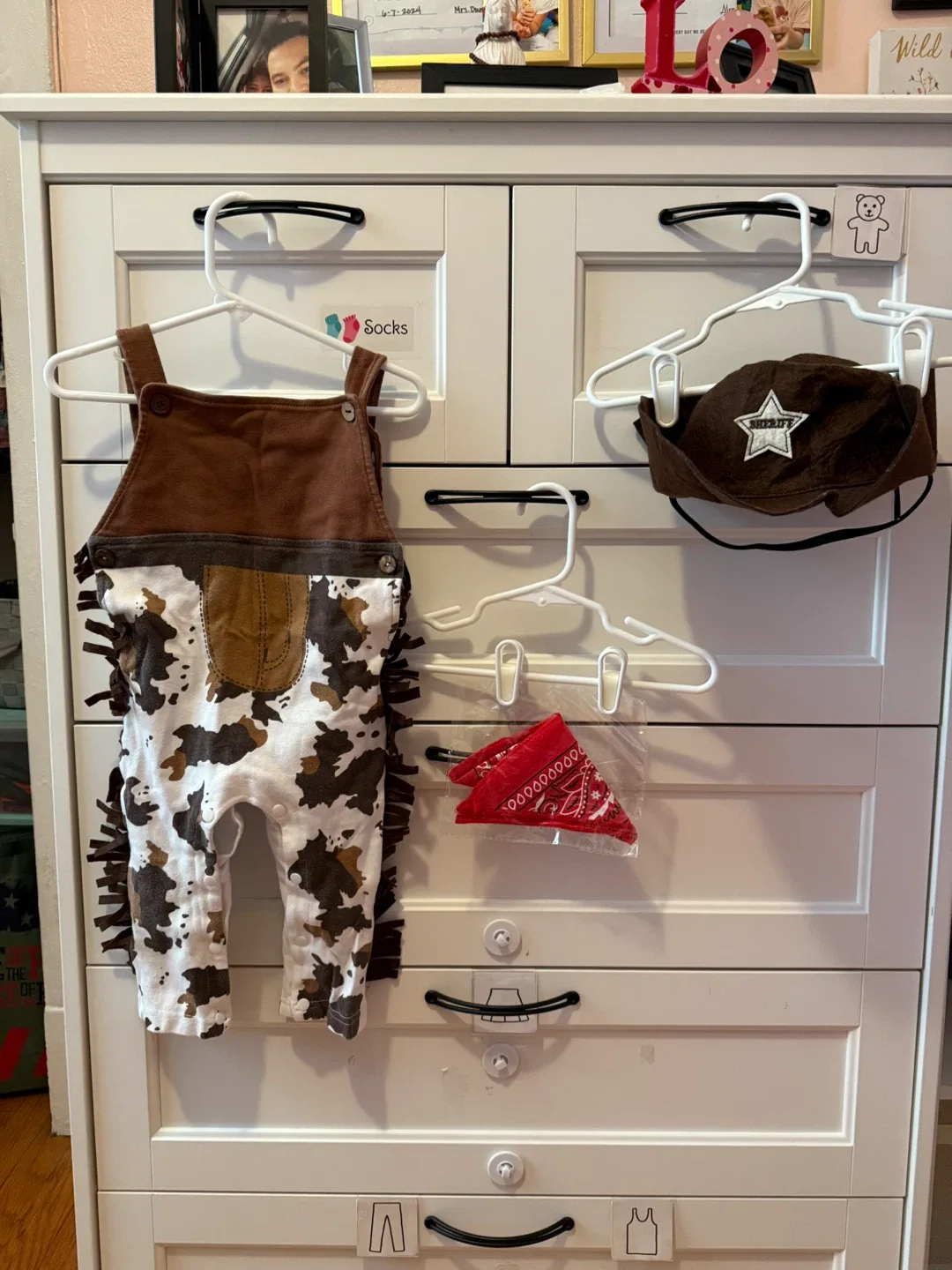 Cowboy Outfit Set - Hat, Bandana, Overalls